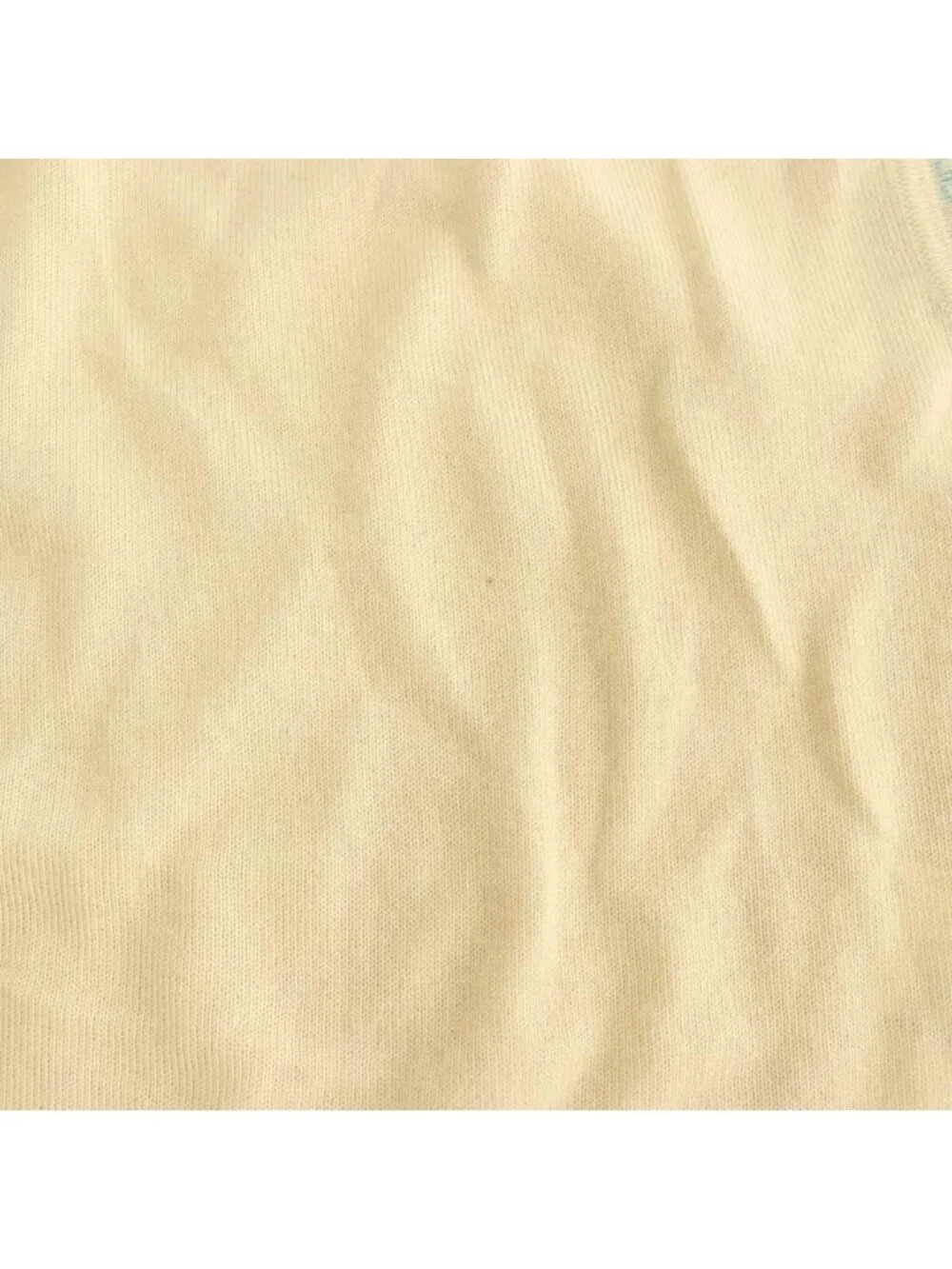 Chanel Summer Knit Sleeveless Cashmere CC Logo Bicolor 42 Beige BB Sweater